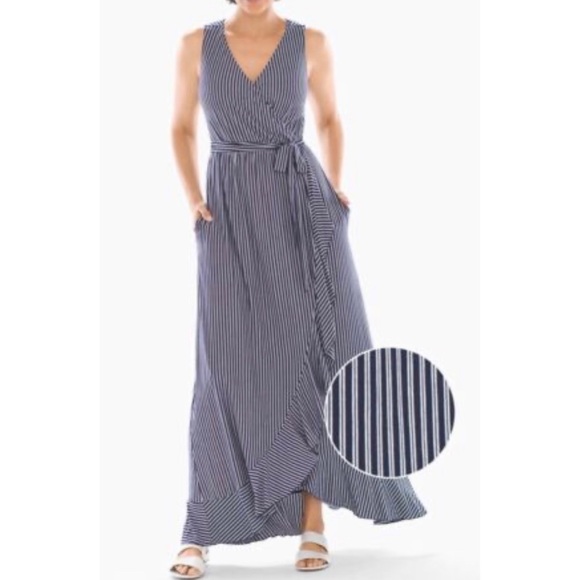 Soma Dresses & Skirts - NWT Soma navy white striped jersey knit maxi dress